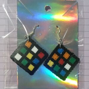 Multicolored Geometric Earrings